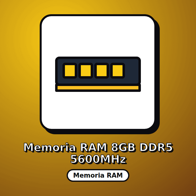 Memoria RAM 8GB DDR5 5600MHz