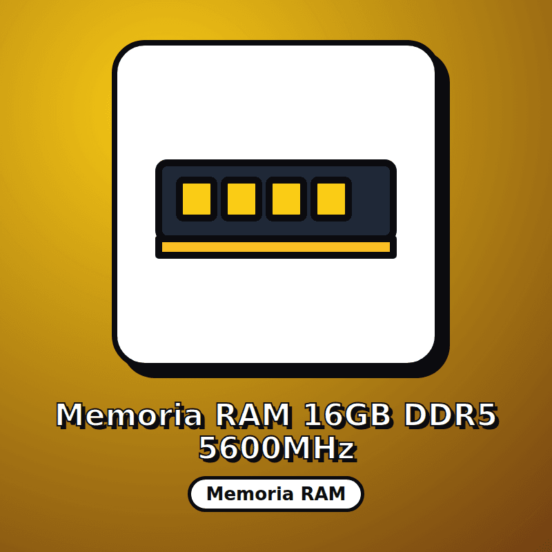 Memoria RAM 16GB DDR5 5600MHz