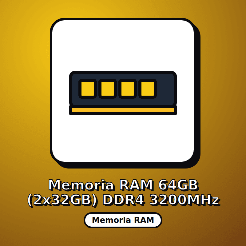 Memoria RAM 64GB (2x32GB) DDR4 3200MHz