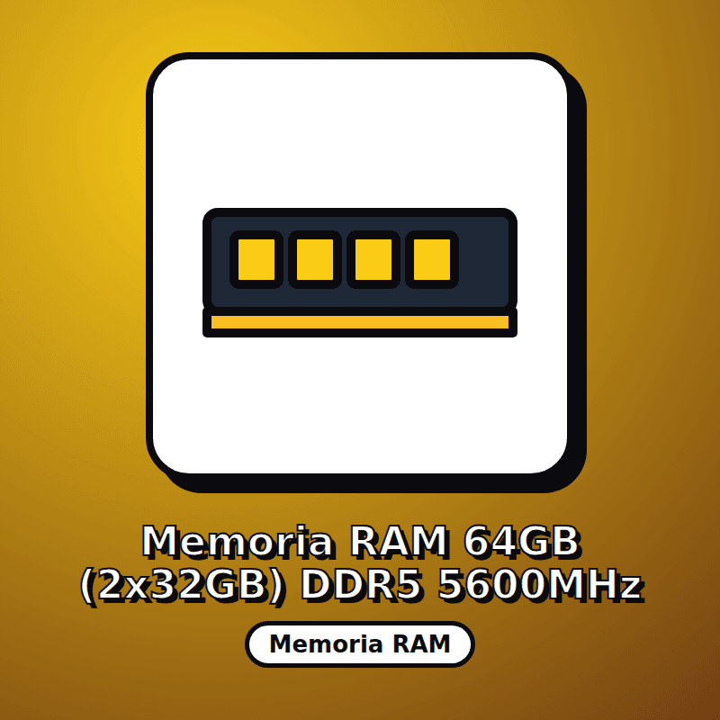 Memoria RAM 64GB (2x32GB) DDR5 5600MHz