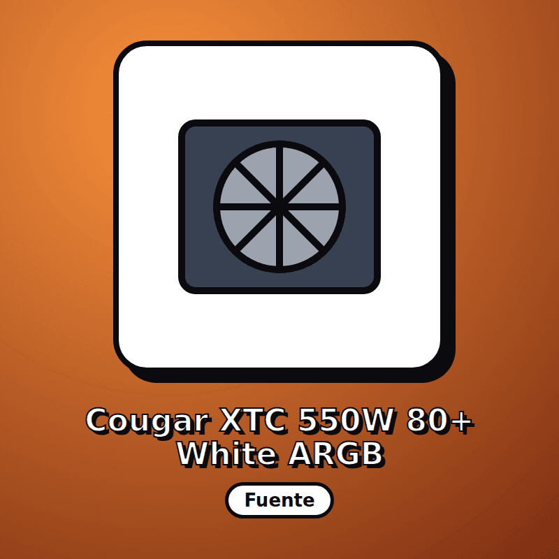 Cougar XTC 550W 80+ White ARGB