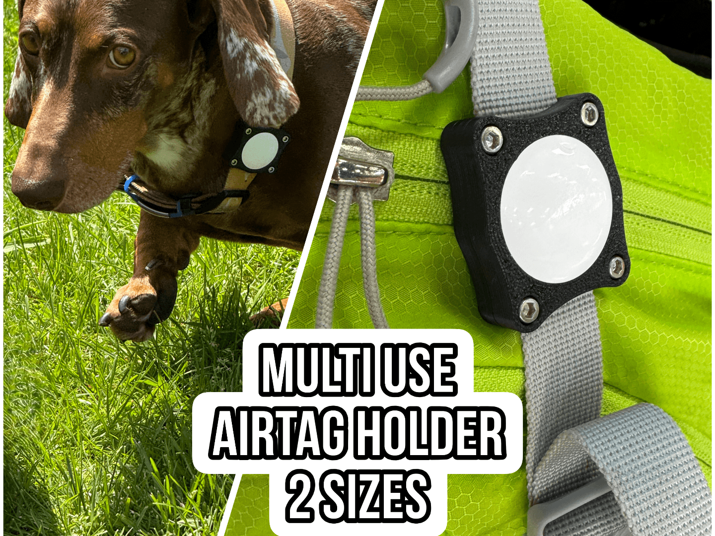 Porta AirTag slim para collar y mochilas