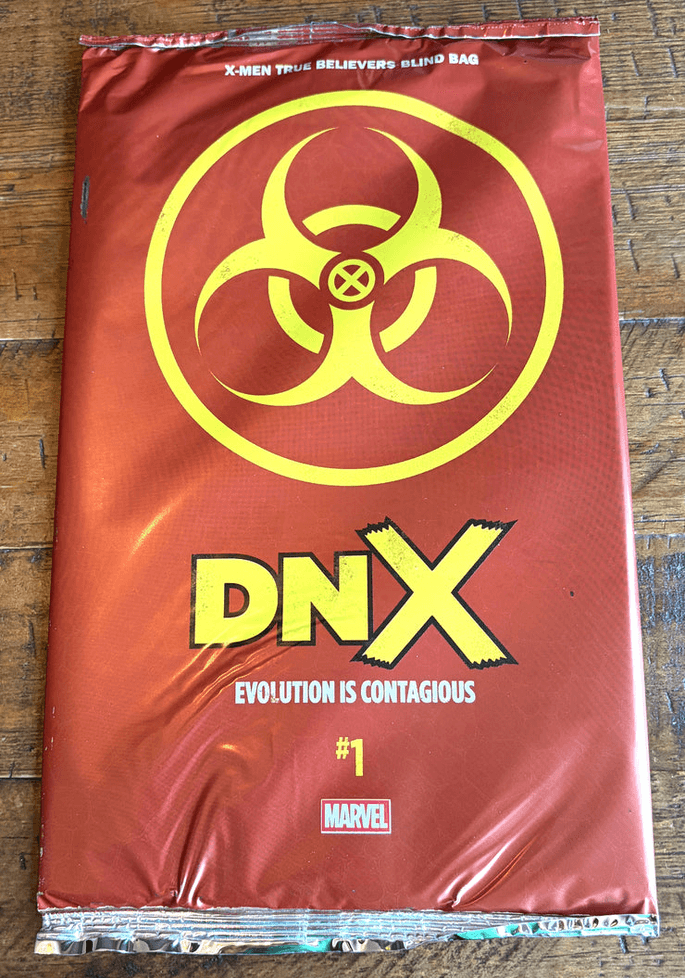 X-Men DNX True Believers — blind bag sorpresa (sobre rojo cerrado)
